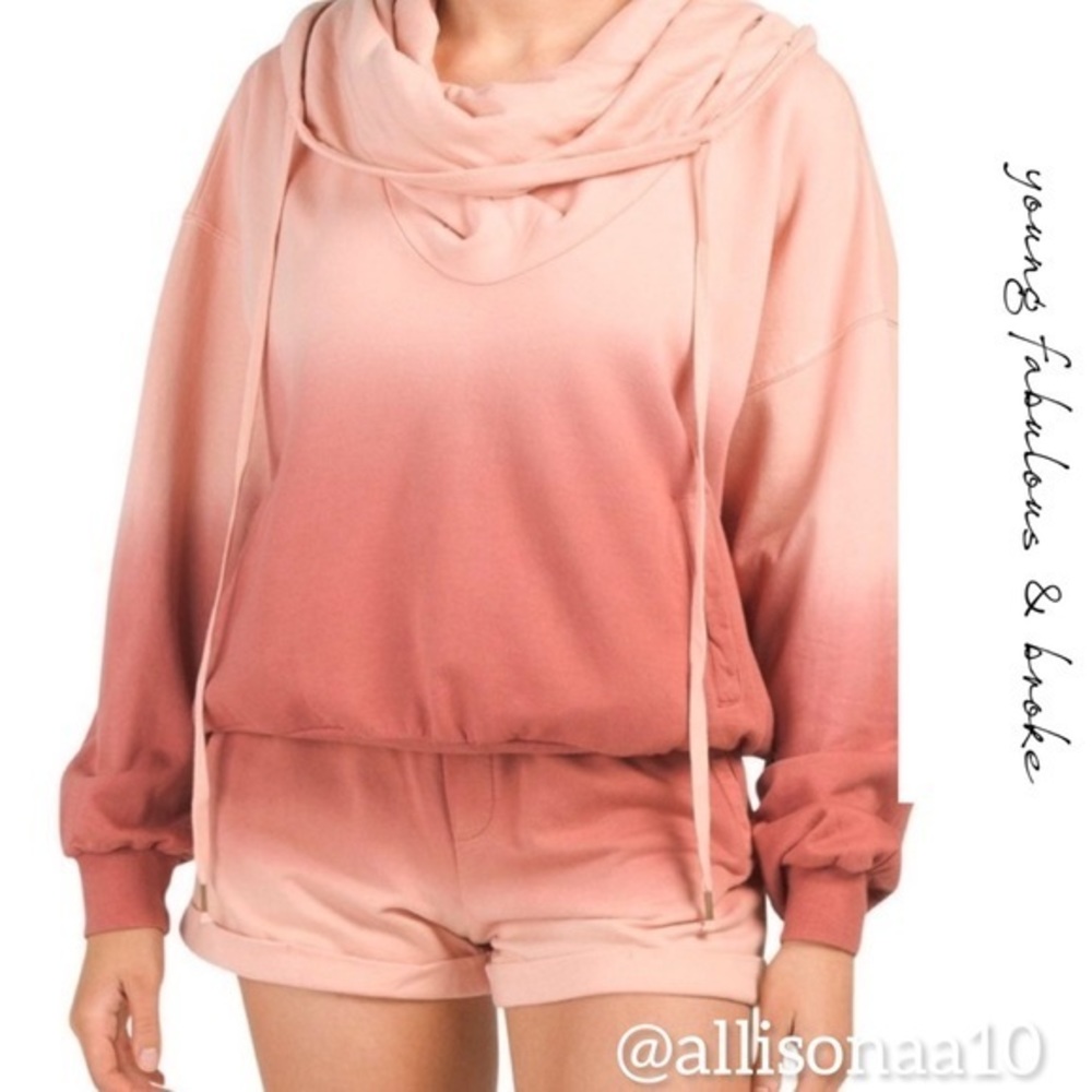 Young fabulous & broke ombré hoodie